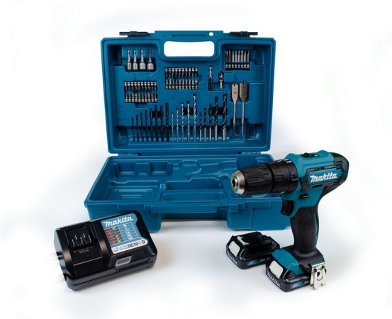 Makita HP333DWAX1 12V CXT Combi  Drill Kit With 2 x 2Ah Batteries, Charger, Accessories & Case